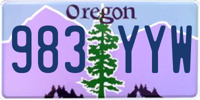 OR license plate 983YYW