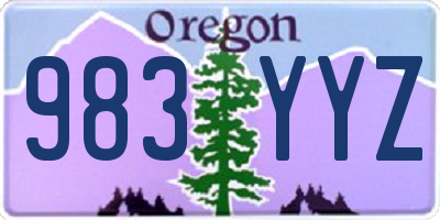 OR license plate 983YYZ