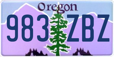 OR license plate 983ZBZ