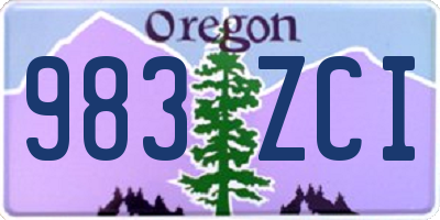 OR license plate 983ZCI