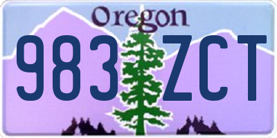 OR license plate 983ZCT