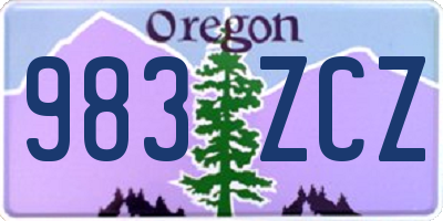 OR license plate 983ZCZ