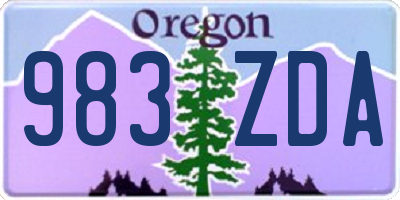 OR license plate 983ZDA