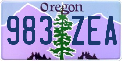 OR license plate 983ZEA