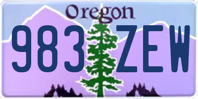 OR license plate 983ZEW