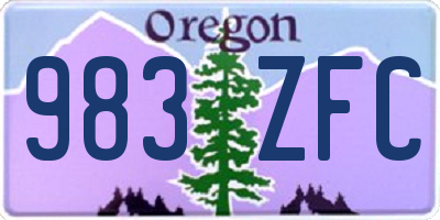 OR license plate 983ZFC