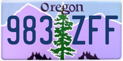 OR license plate 983ZFF