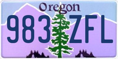 OR license plate 983ZFL