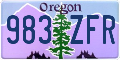 OR license plate 983ZFR