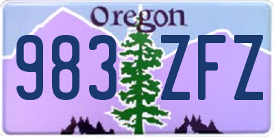 OR license plate 983ZFZ