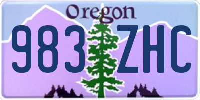 OR license plate 983ZHC