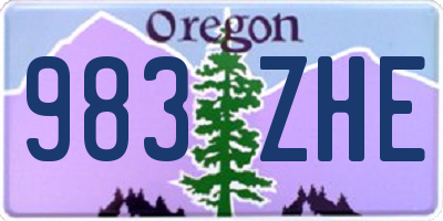 OR license plate 983ZHE