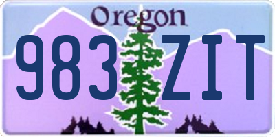 OR license plate 983ZIT