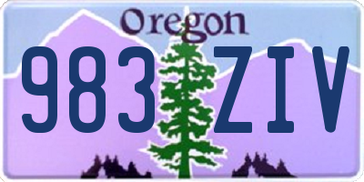 OR license plate 983ZIV