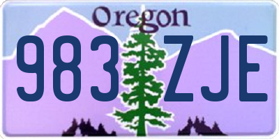 OR license plate 983ZJE