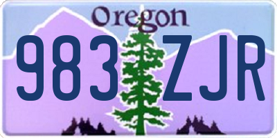OR license plate 983ZJR