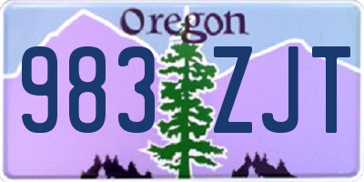 OR license plate 983ZJT