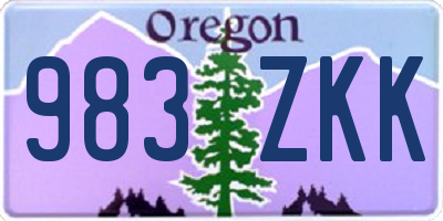 OR license plate 983ZKK