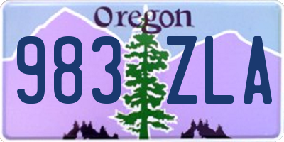 OR license plate 983ZLA