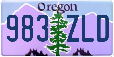 OR license plate 983ZLD