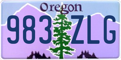 OR license plate 983ZLG