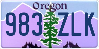 OR license plate 983ZLK