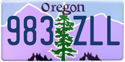 OR license plate 983ZLL