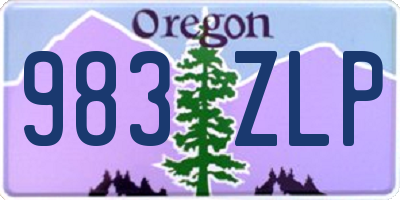OR license plate 983ZLP