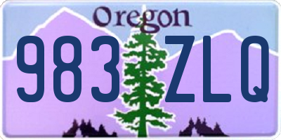 OR license plate 983ZLQ