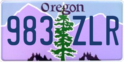 OR license plate 983ZLR
