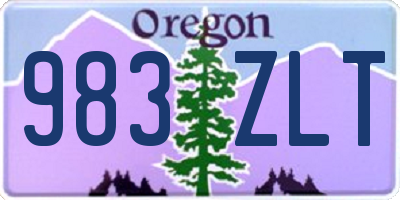 OR license plate 983ZLT