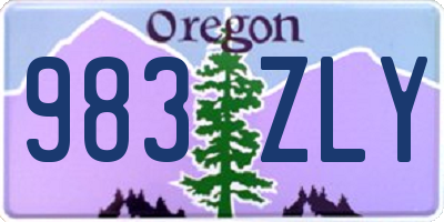OR license plate 983ZLY