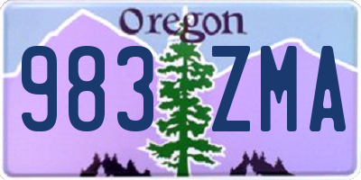 OR license plate 983ZMA