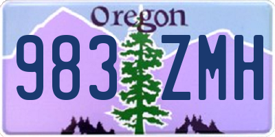 OR license plate 983ZMH