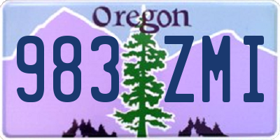 OR license plate 983ZMI