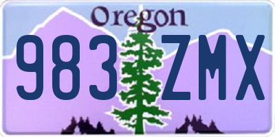 OR license plate 983ZMX
