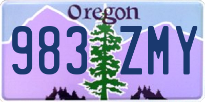 OR license plate 983ZMY