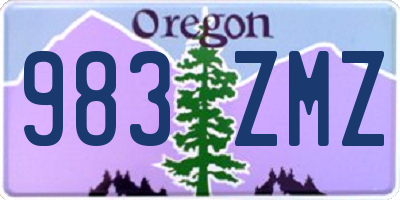 OR license plate 983ZMZ