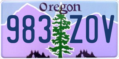 OR license plate 983ZOV