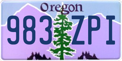 OR license plate 983ZPI