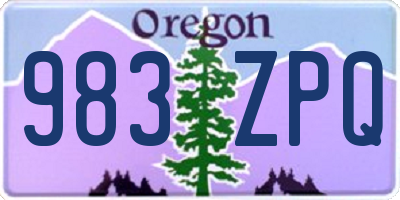 OR license plate 983ZPQ