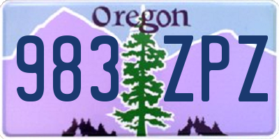 OR license plate 983ZPZ
