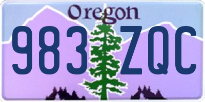 OR license plate 983ZQC