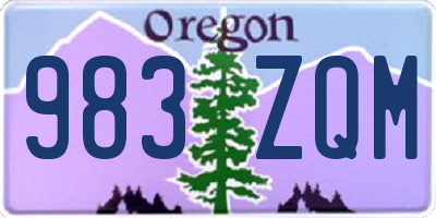 OR license plate 983ZQM