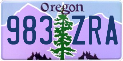 OR license plate 983ZRA