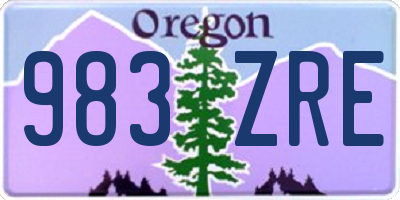 OR license plate 983ZRE