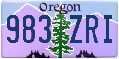 OR license plate 983ZRI