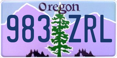OR license plate 983ZRL