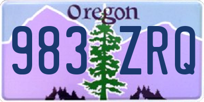 OR license plate 983ZRQ
