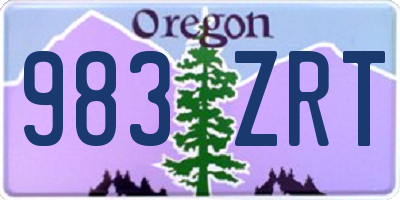 OR license plate 983ZRT
